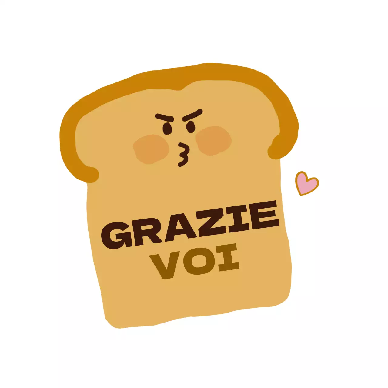 La simpatica illustrazione di Brown sul pane