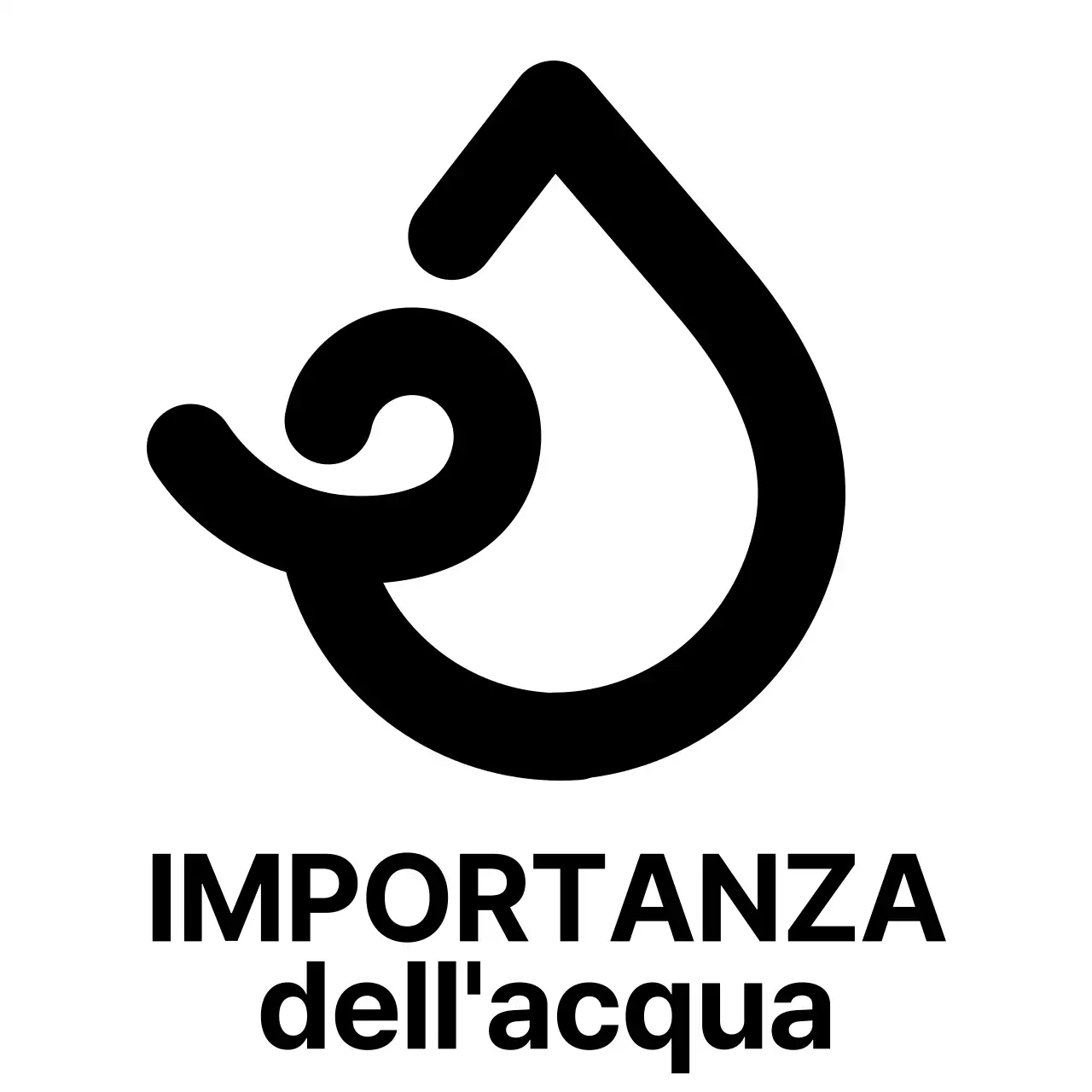 Souvenir della Giornata dell'Acqua con simboli neri