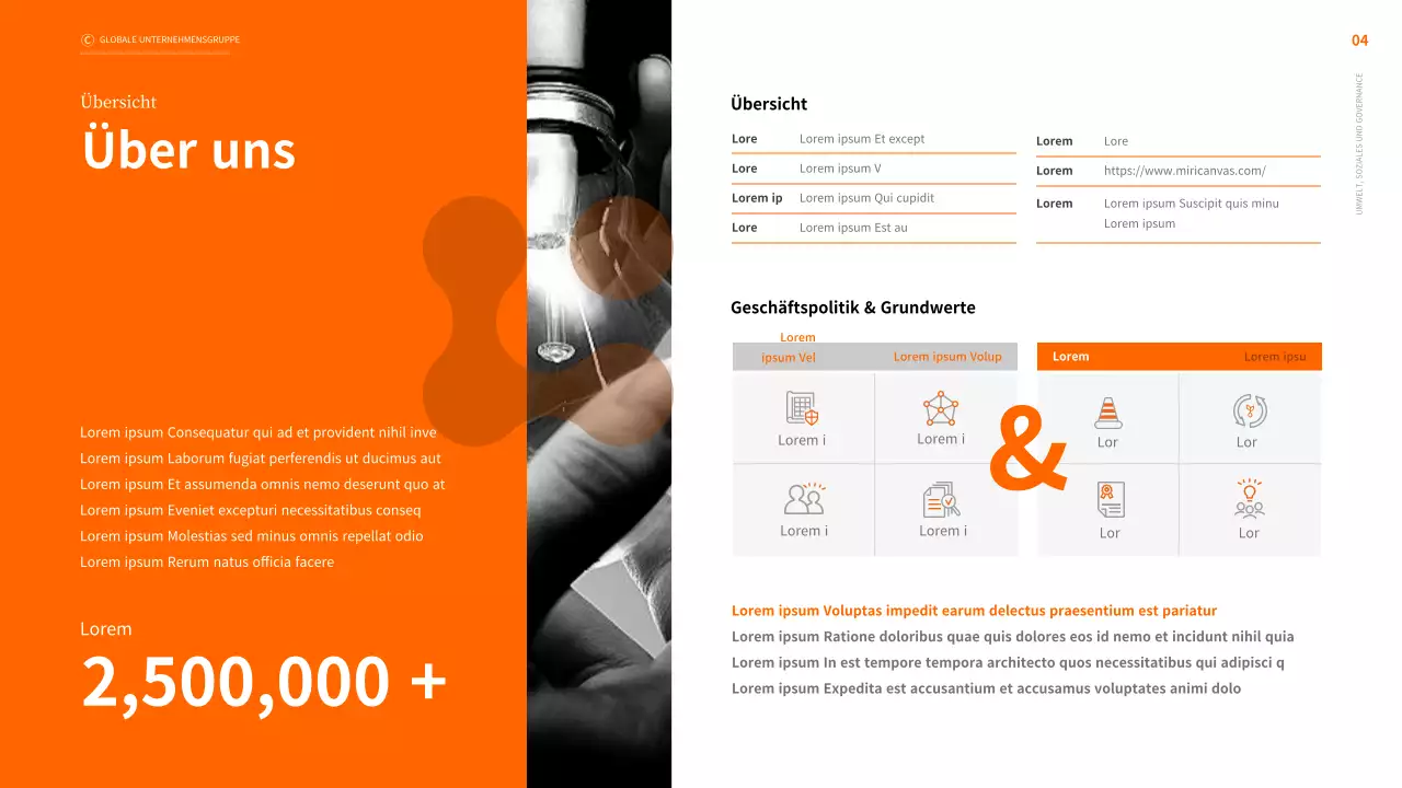 Business ESG Sustainability Report in Orange