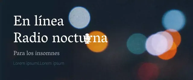 Oscuro, azul marino emoción en línea radio nocturna