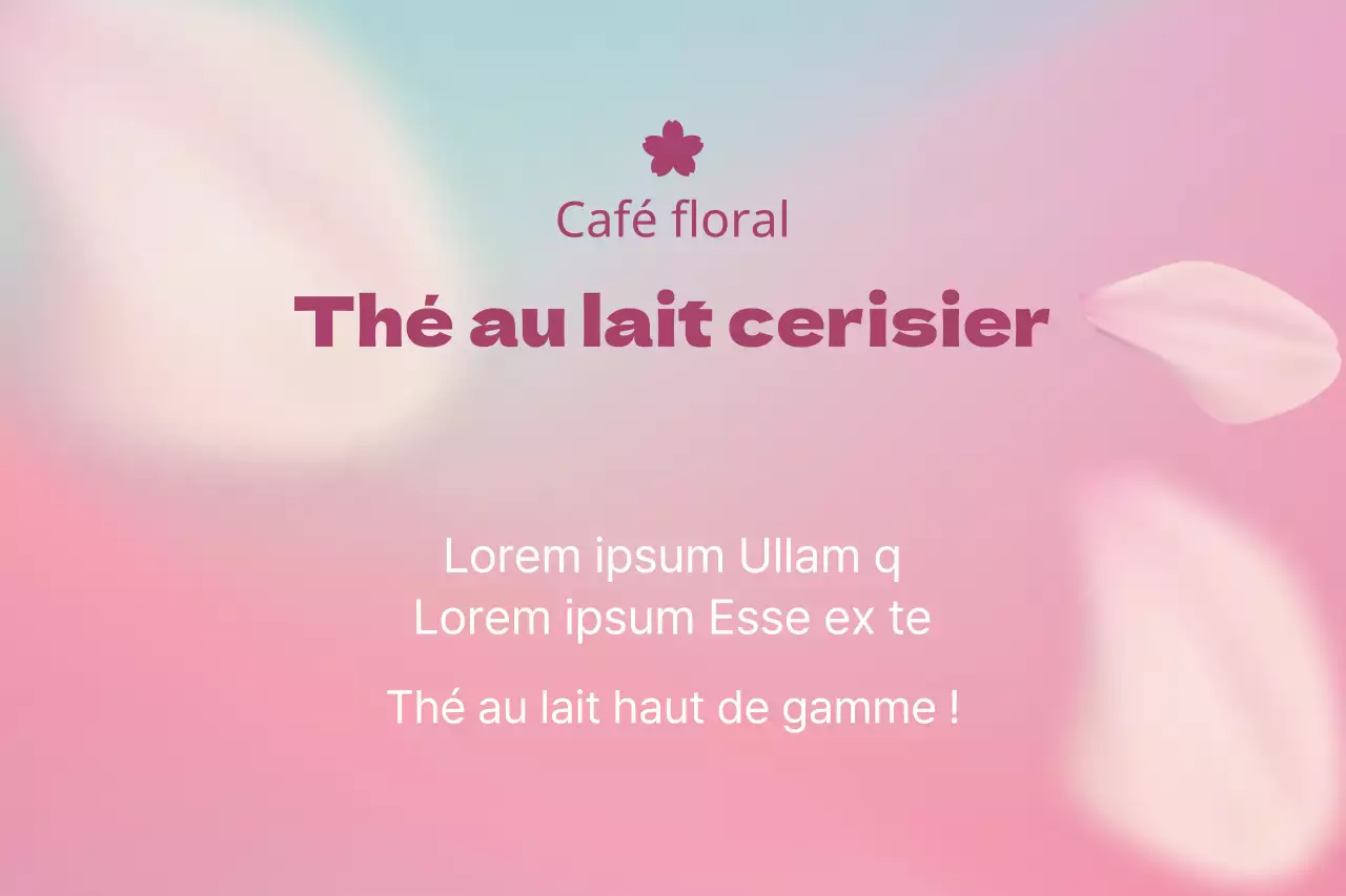 Thé au lait à la fleur de cerisier