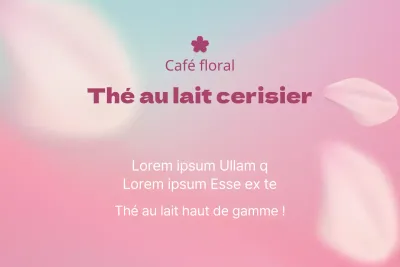 Thé au lait à la fleur de cerisier