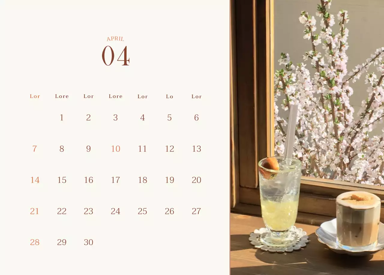 Emotionele fotolay-out voor café in beige en bruin