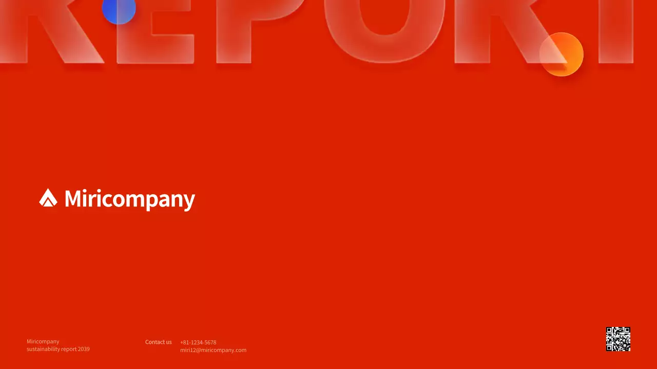赤色のカラフルなコンセプトの企業ESGレポート。