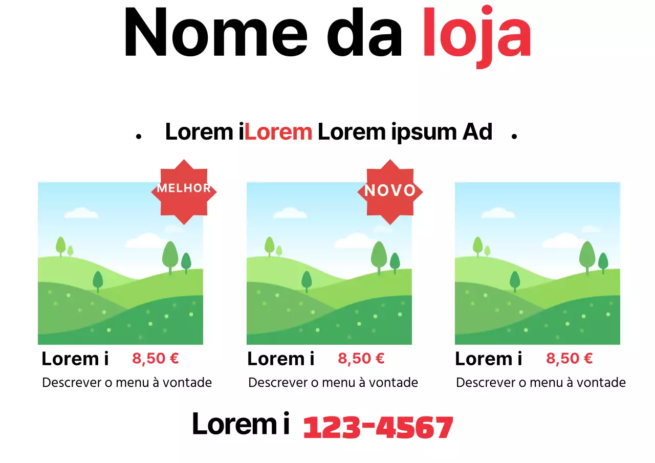 Placa de menu com o nome da loja_01