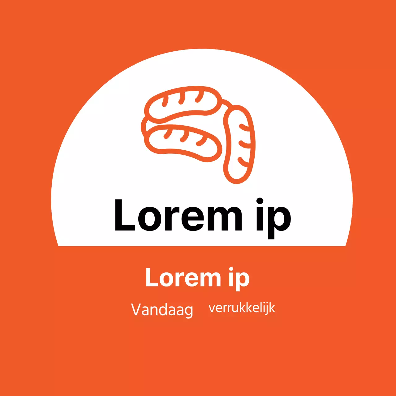 Oranje illustratie schoon restaurant worst kimbap promotioneel label