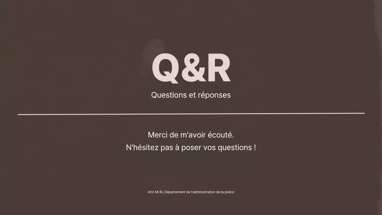 Présentations de recherche en psychologie criminelle sur le thème du papier brun