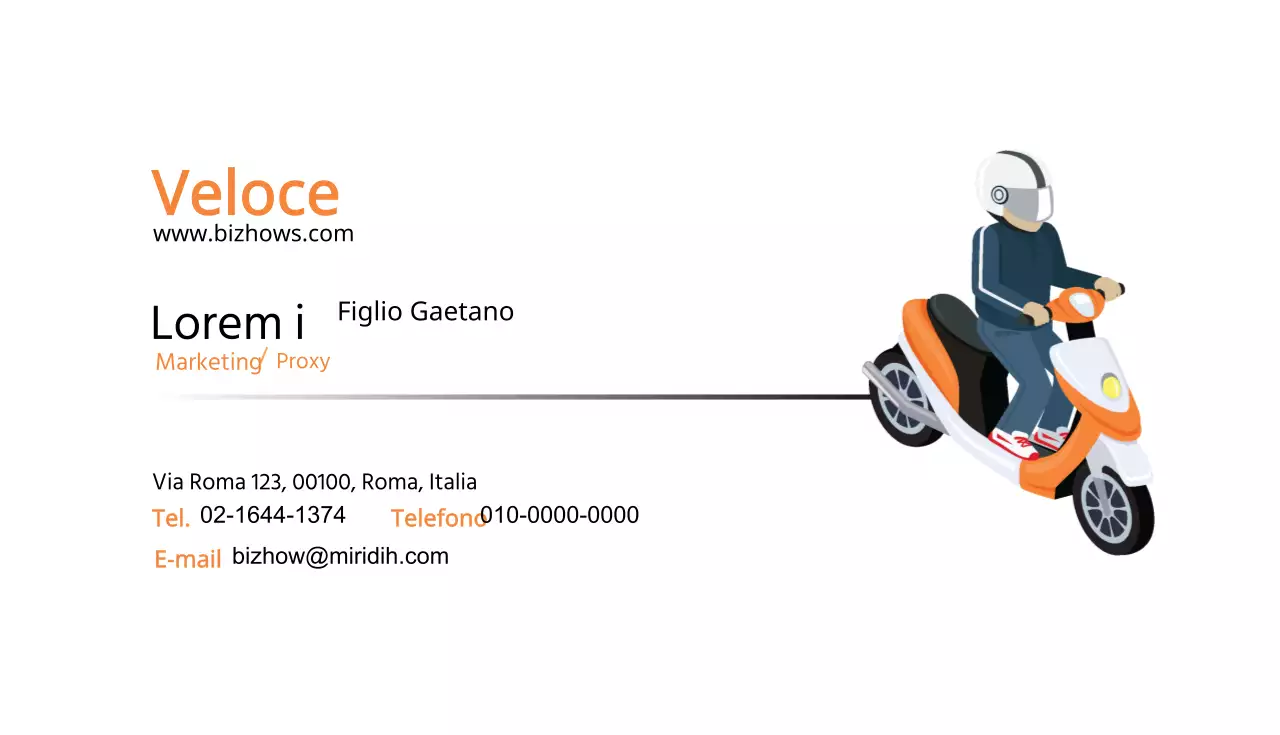 Biglietti da visita per fattorini