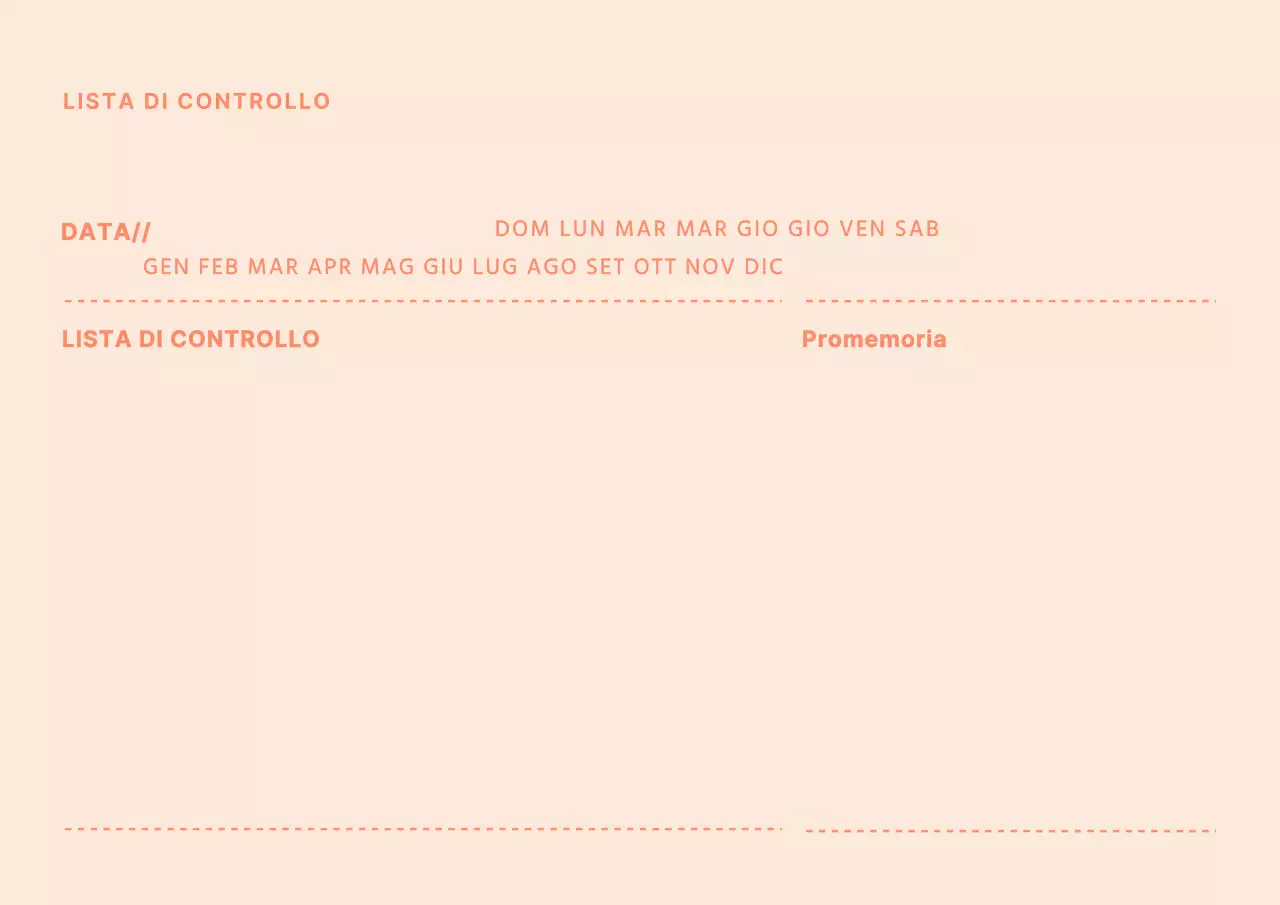 Lista di controllo a punti con concetto semplice arancione
