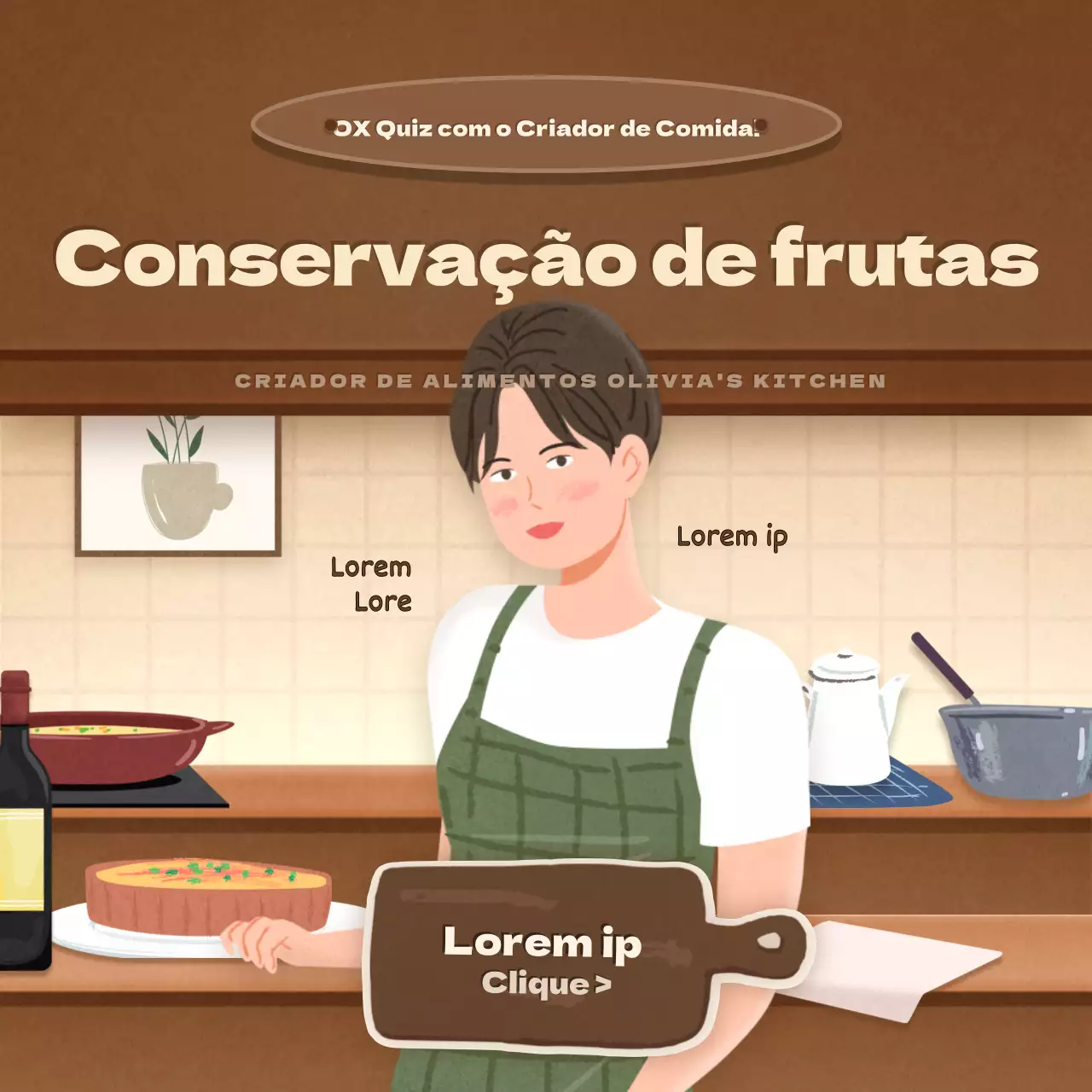 Quiz sobre o conceito de ilustração castanha e emocional do exagero