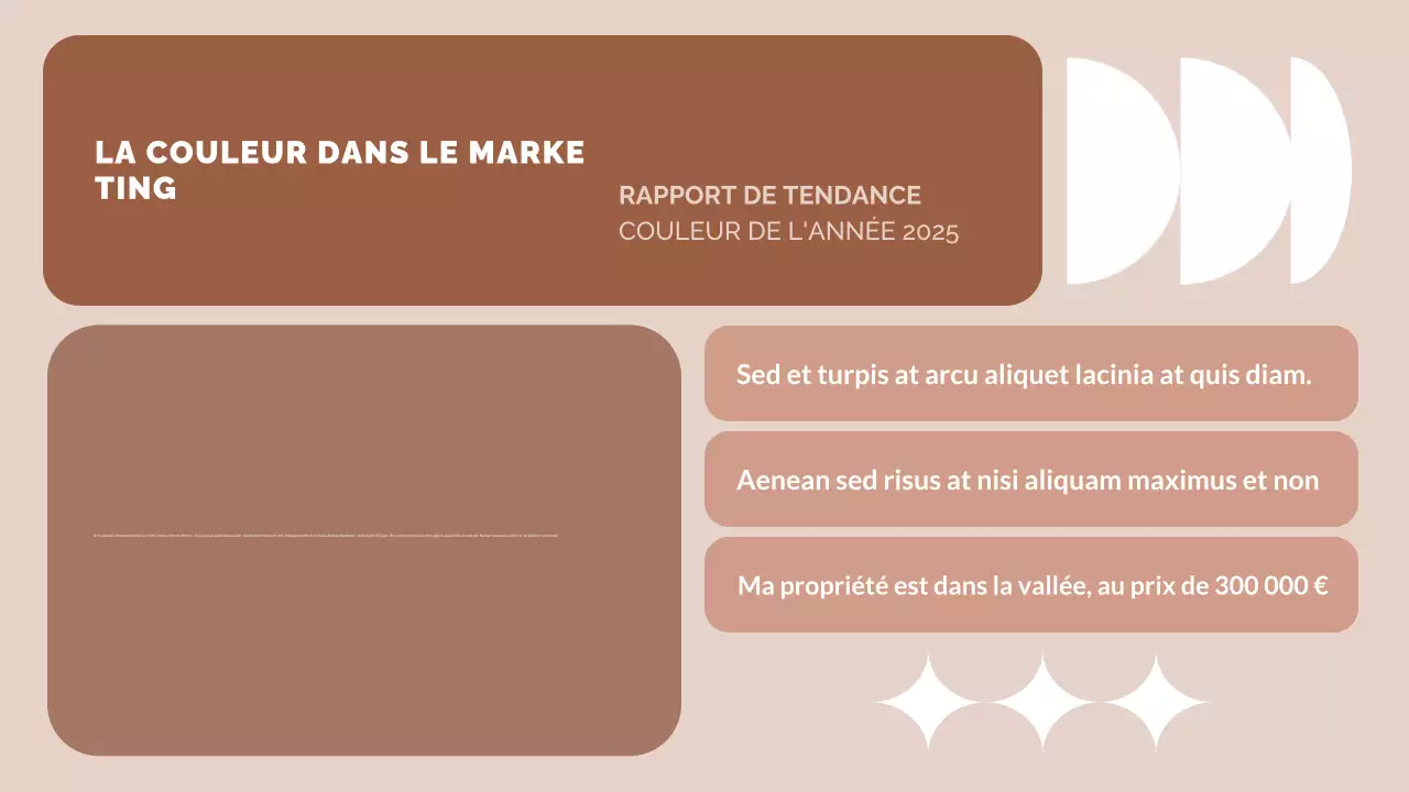 document de rapport sur les tendances modernes brunes