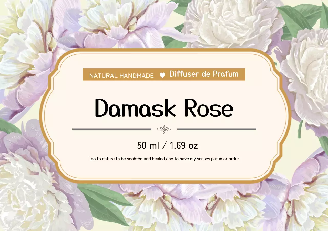 ベージュ 上品 ディフューザー ラベル ポスター