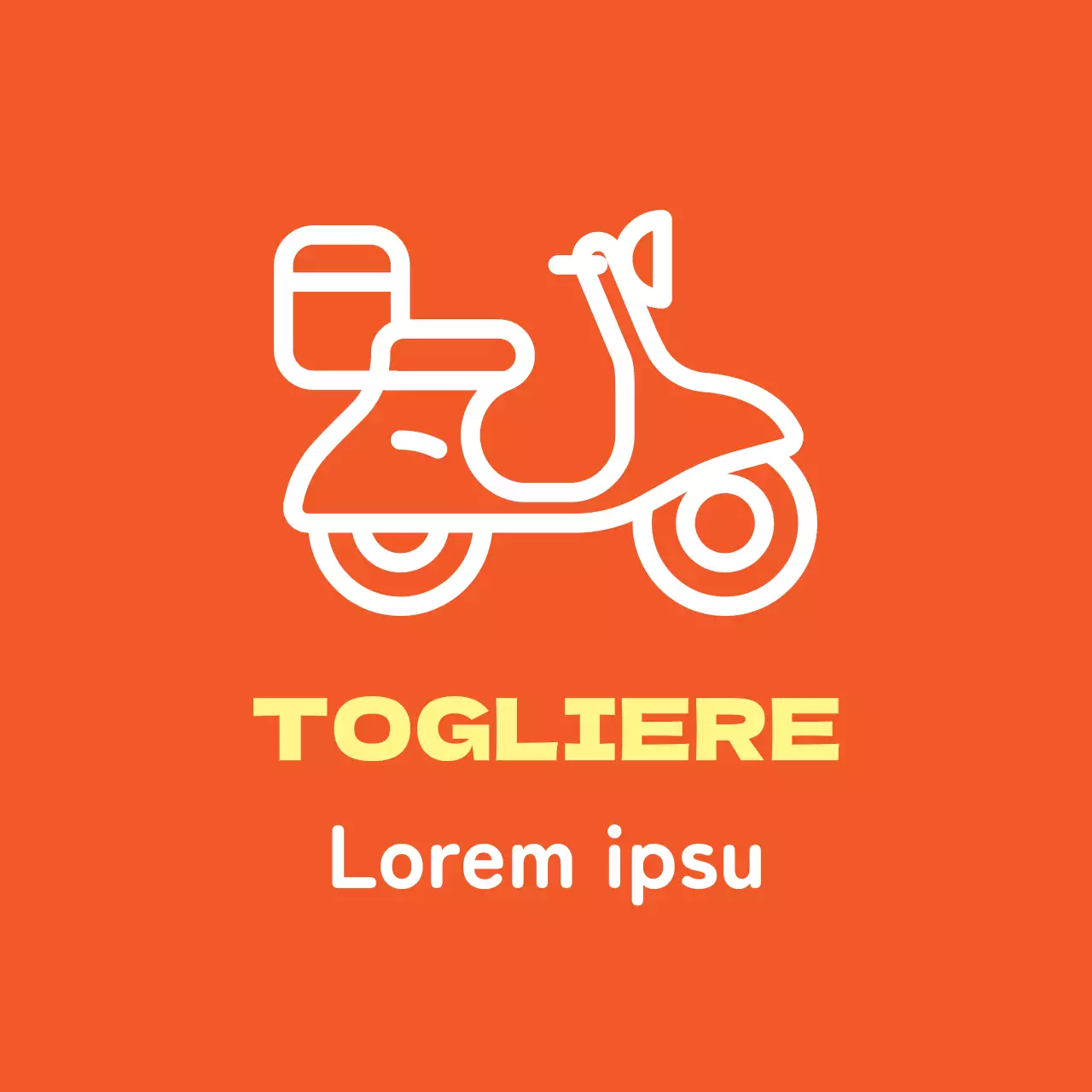 Etichetta illustrata arancione gialla confezionabile in negozio