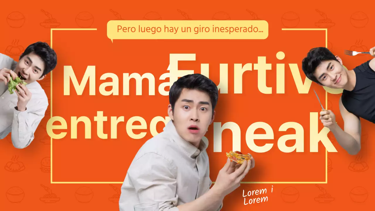 comida, youtube, hombre, pose, icono, comida, camiseta, marco, rectángulo, bocadillo, título, sorpresa, comer, cubiertos, tenedor, arroz, albóndigas, espaguetis