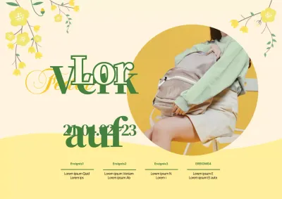 Gelb-Grünes Foto-Highlight Gepflegte Frühlingstaschen Werben Sie für eine Verkaufsveranstaltung