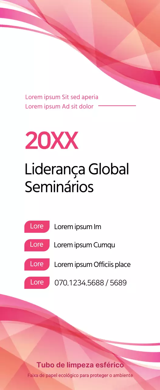 Rosa e preto para um anúncio de seminário de estilo simples