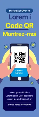 Étiquettes d'inscription pour le coronavirus, illustrées, bleues et soignées