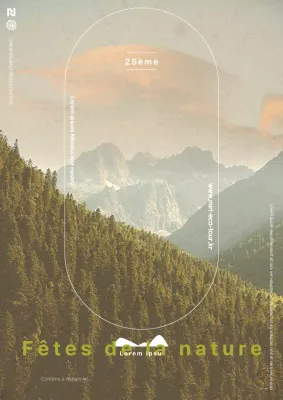 Une belle publicité pour un festival de la nature vert et orange