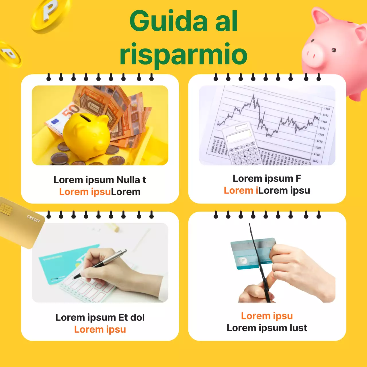 Giallo e verde attività finanziarie pianificazione finanziaria conoscenze informazioni