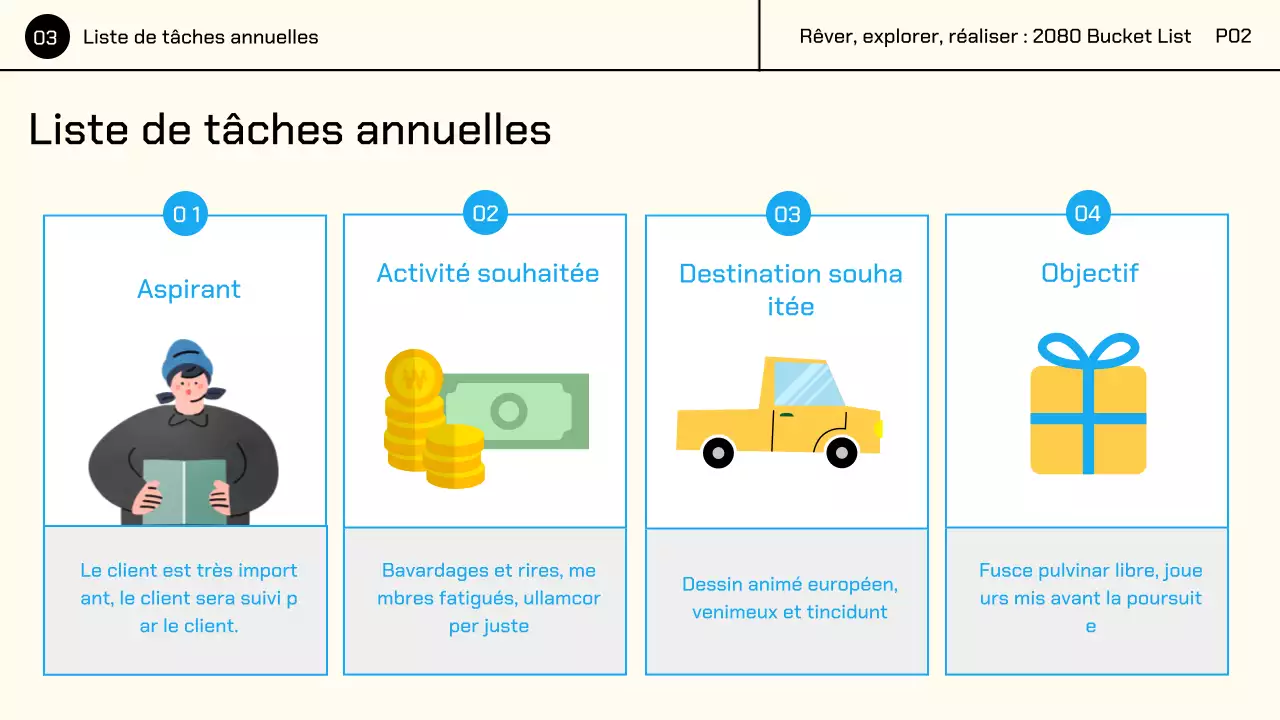 Yellow Colourful Cute Character Illustrations Bucket List