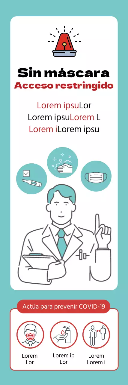 Icono limpio azul para las restricciones de acceso no enmascaradas
