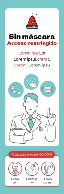 Icono limpio azul para las restricciones de acceso no enmascaradas