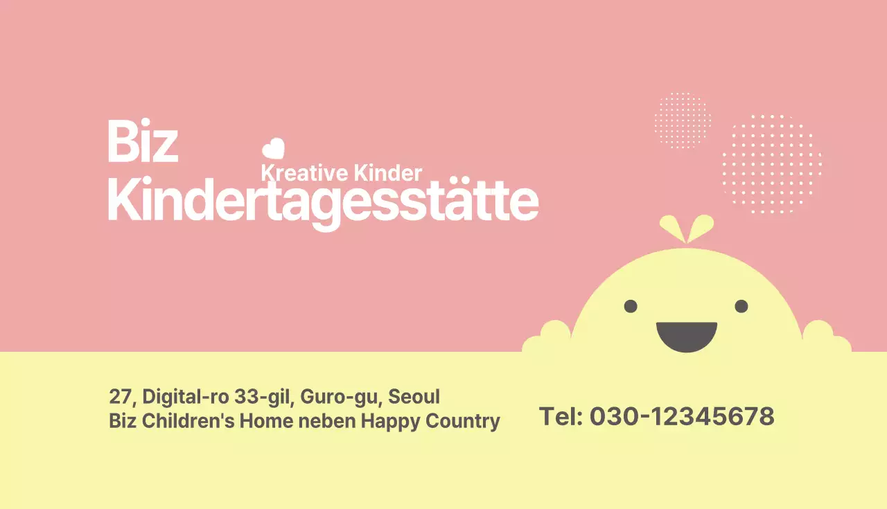 Biz Preschool Director Visitenkarte