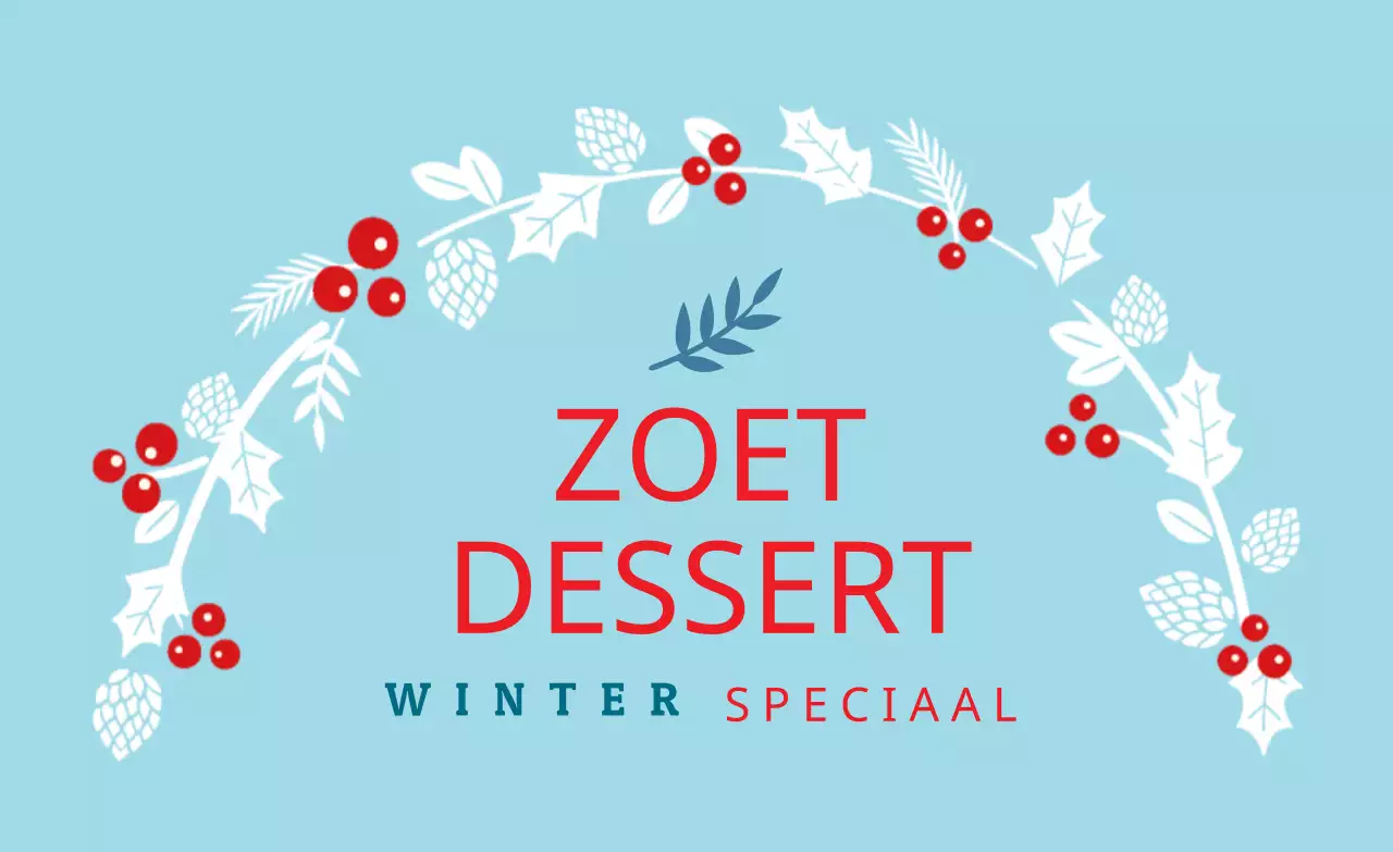 Hemels rode illustratie Kerstdessert verpakkingsetiket