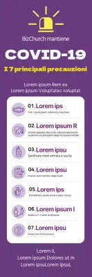 Una guida viola e ordinata alla prevenzione della COVID-19