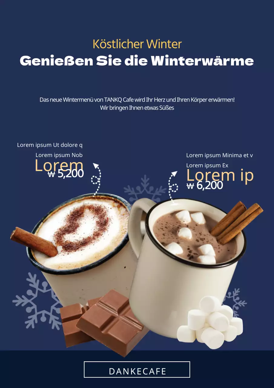 Unser Winter-Café-Menü stellt sich vor