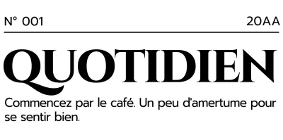 Concept de mise en page de journal simple et propre en noir et blanc pour des marchandises personnalisées