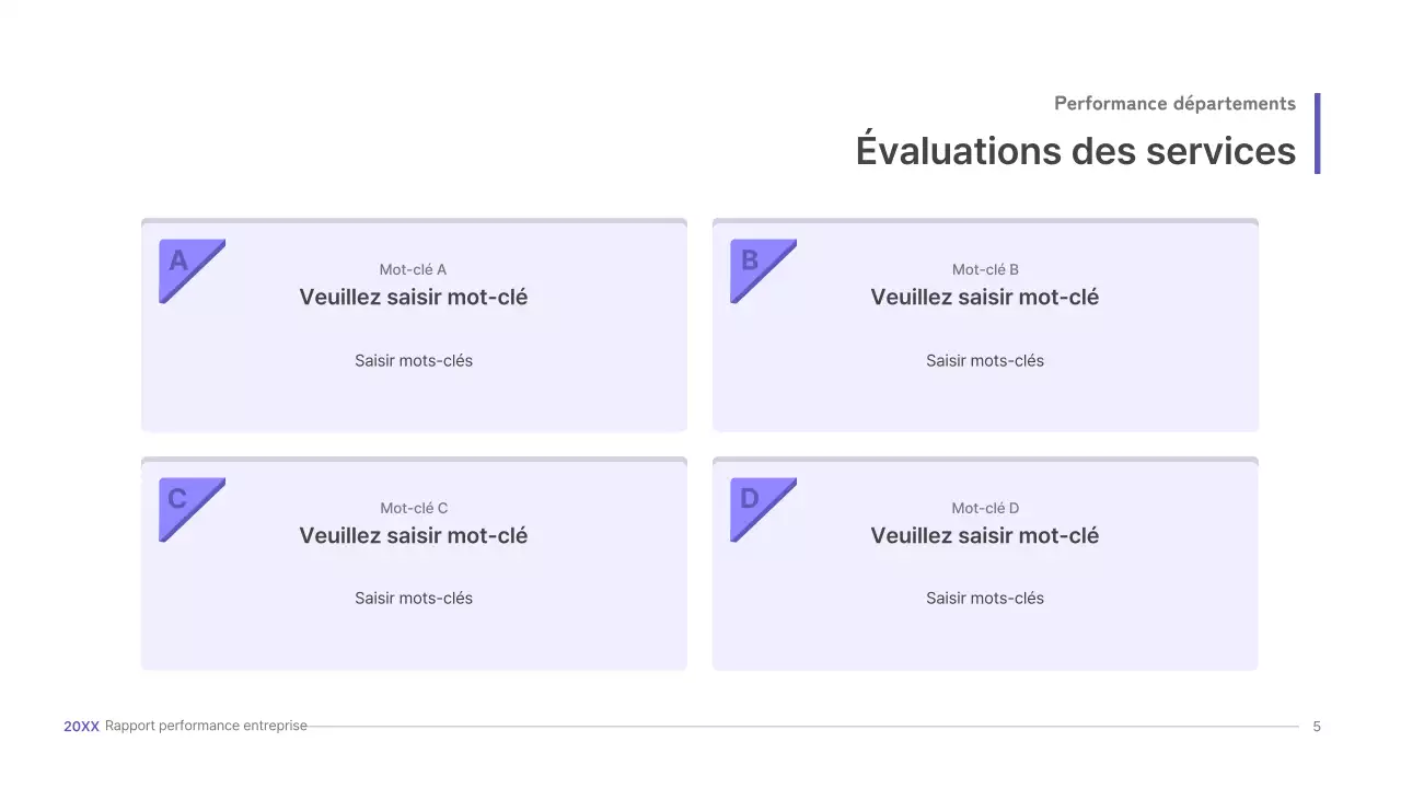 Kit de présentation d'entreprise violet, concept UI tridimensionnel