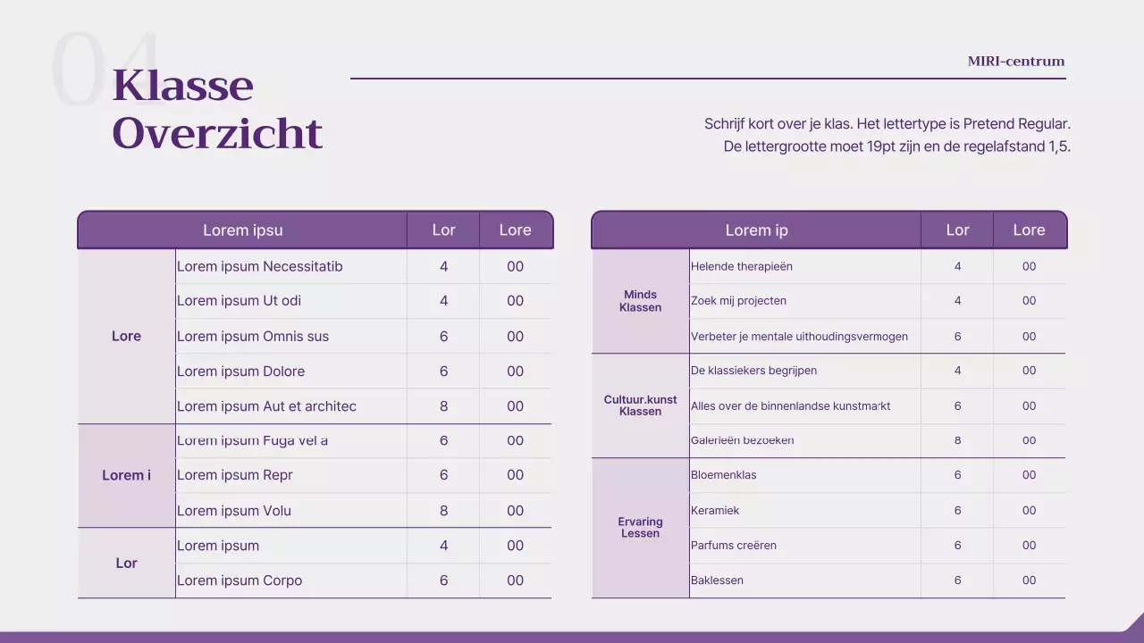 Voorstel voor een eendaagse workshop in paars