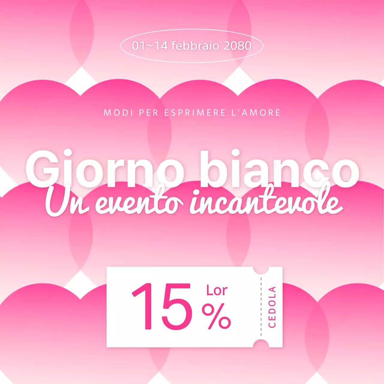 Evento di sconto Cuori in Rosa