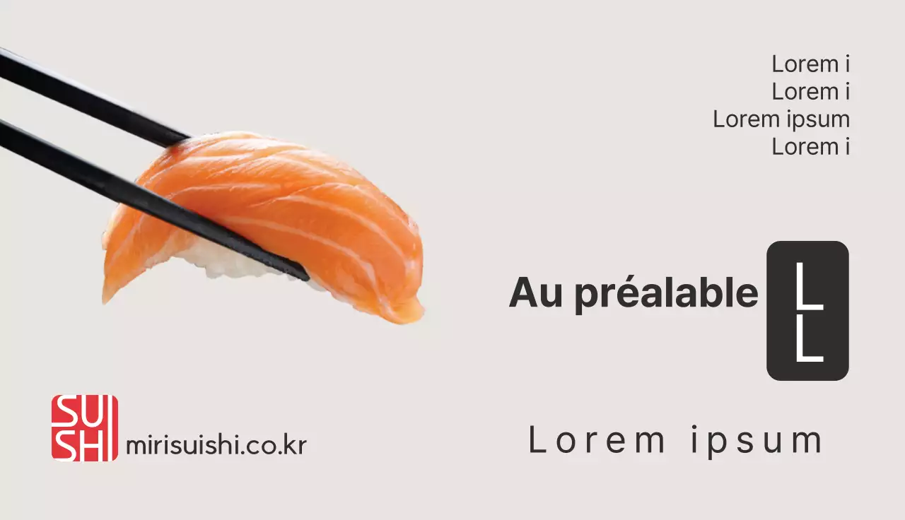Menu des sushis dans les restaurants mis en valeur par la photo orange