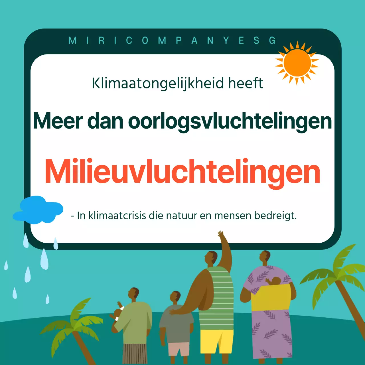 Groene, beschrijvende milieuvluchtelingen