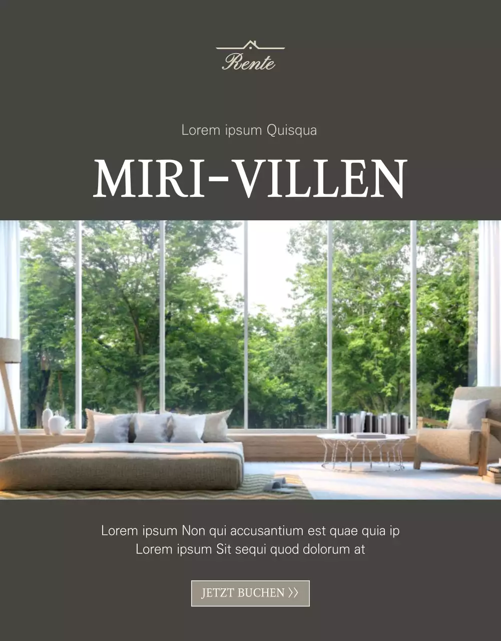 Wie buche ich eine fotogene Pension in Braun und Beige?