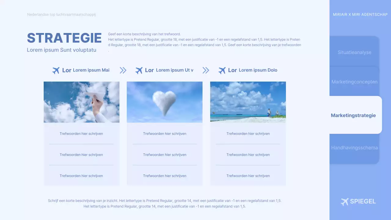Lichtblauw driedimensionaal vliegtuigconcept reclamebrief luchtvaartmaatschappij