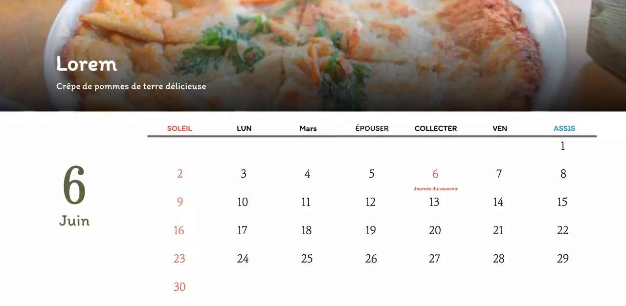 Calendrier des coupons de restaurants coréens traditionnels en beige et marron