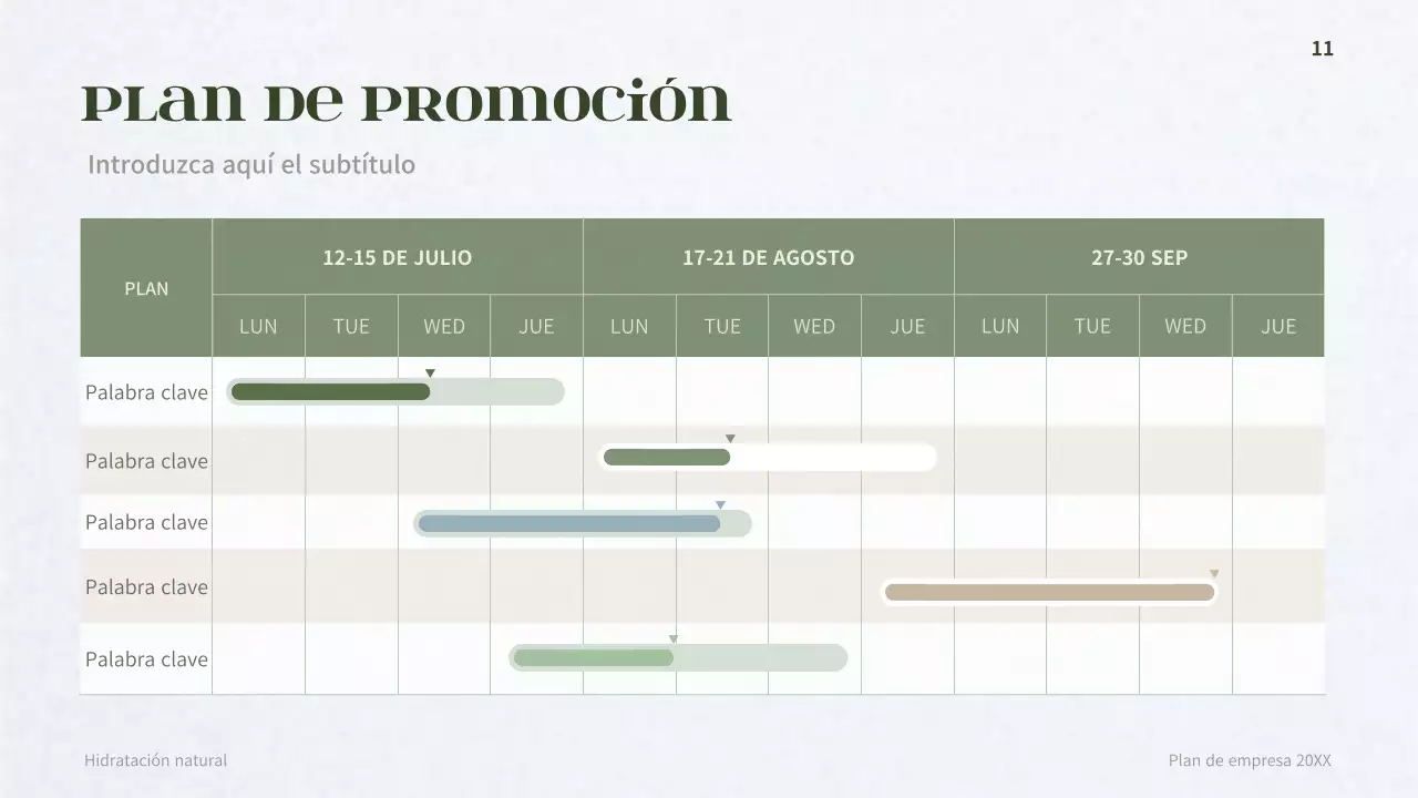 Plan de negocio para un concepto de dermocosmética verde oscuro