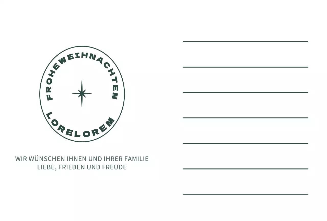 Türkisfarbenes Weihnachtsfoto Weihnachtspostkarte