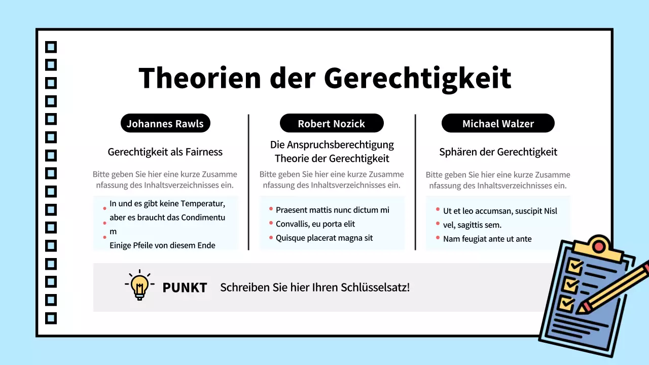 Helle und niedliche Illustrationen zu Leben und Ethik