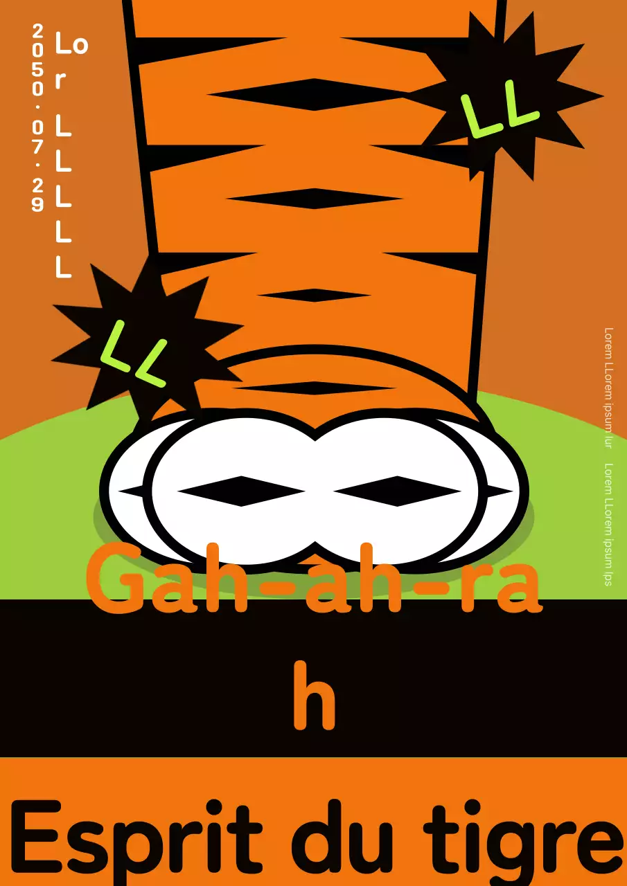 Promouvoir la Journée mondiale du tigre avec une illustration d'une patte de tigre orange