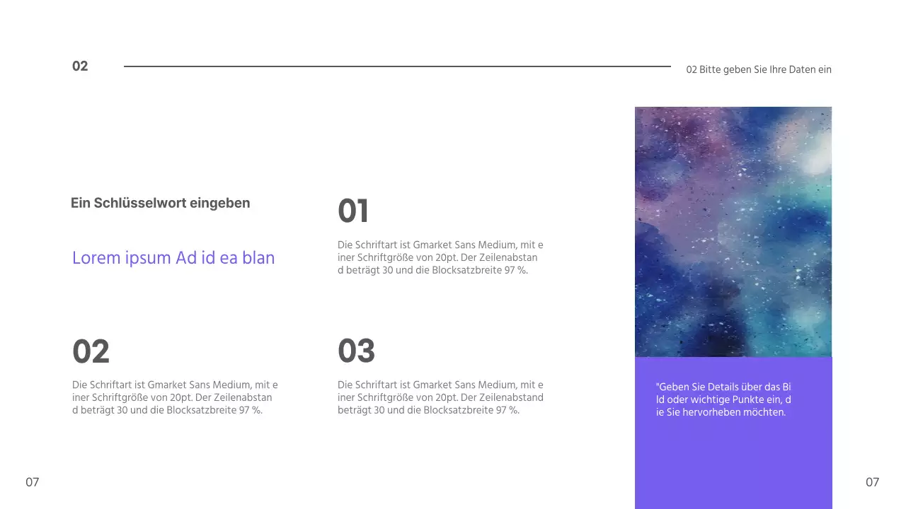 Blaubeer-Präsentation