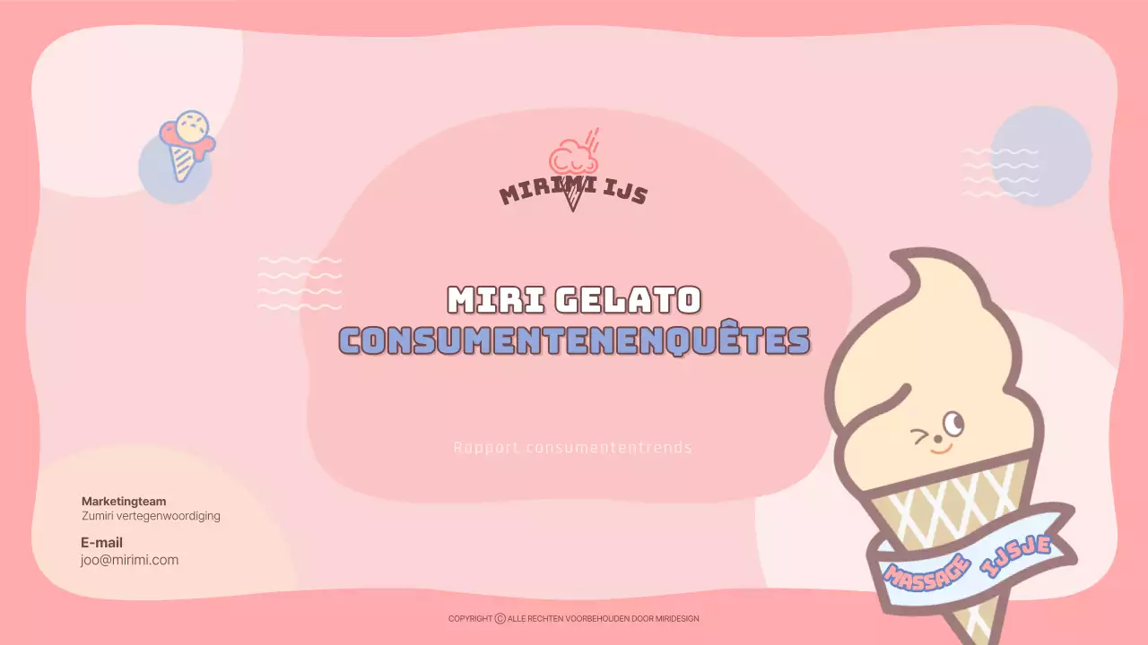 De trend naar pastelkleurige gelato analyseren Consumentenenquêtes
