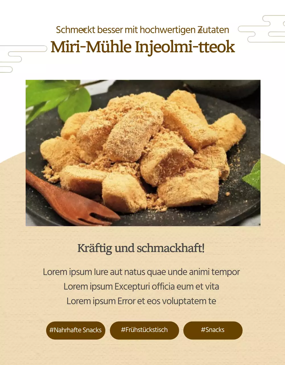 Einzelheiten zu den traditionellen braunen Reiskuchen zum Verkauf