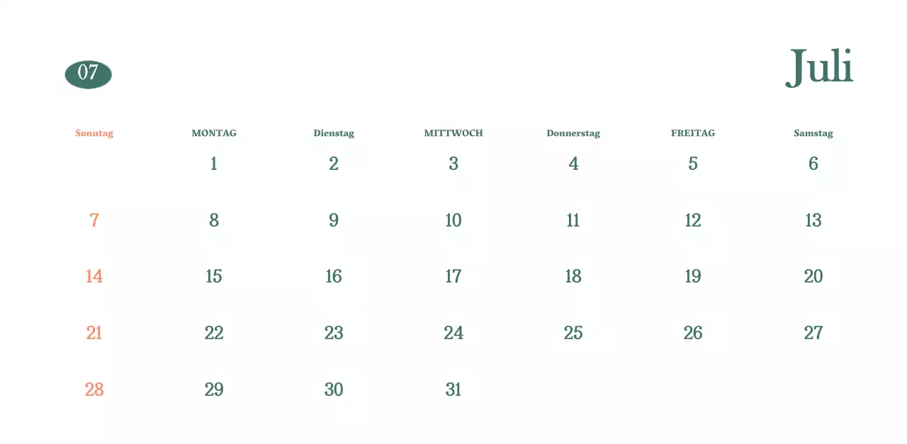Cafe-Kalender mit Empfehlungen für das Getränk des Monats