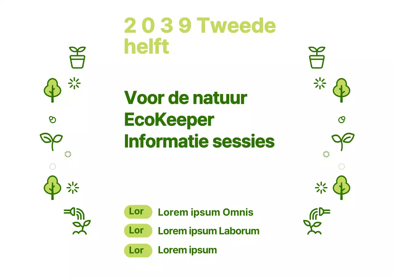 Eenvoudige natuur icoon combinatie stijl in groen en chartreuse Over de eco-stewardship briefing