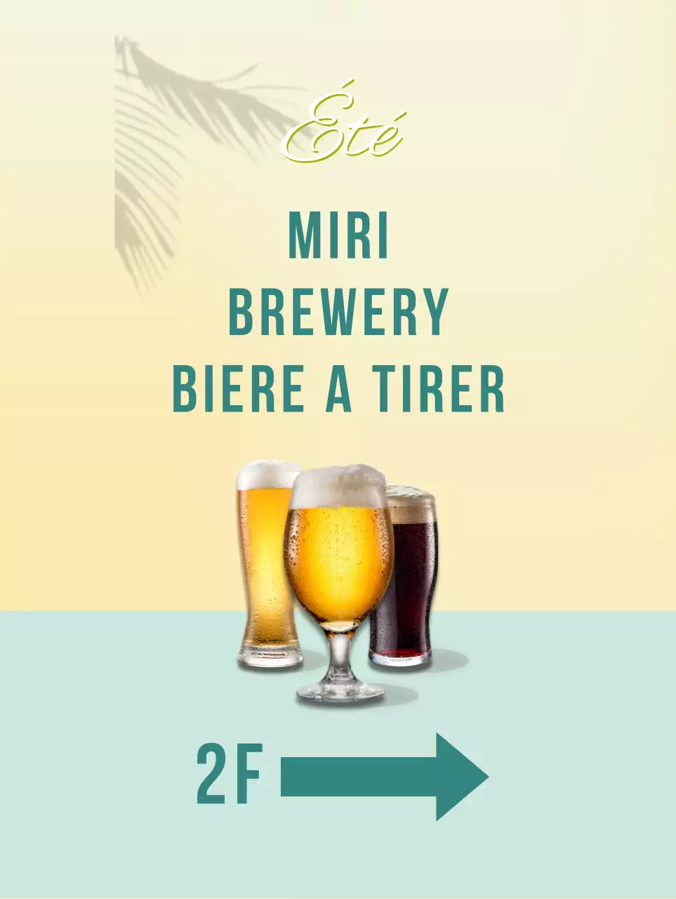 Une boisson fraîche en jaune et bleu clair