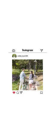 Wit en zwart Instagram-concept voor gepersonaliseerde goederen